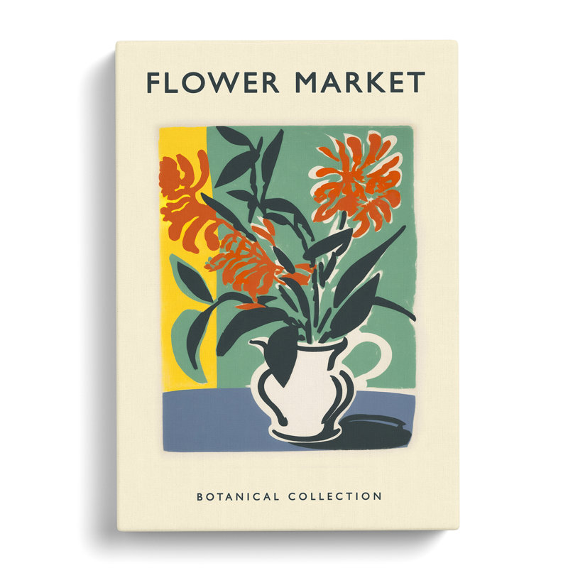 XMKTMKT-15 A Botanical Flower Market Exhibition No.9 - Wrapped Canvas Print, 76cm H x 50cm W x 3cm D