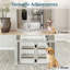 Barrière pour chien autoportante PETMAKER - Clôture intérieure pliable à 3 panneaux - Barrière pour chien de 55 x 24 pouces pour escaliers, couloirs ou portes (blanche)-126452249-126452250-126452252