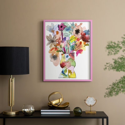 Linear Bouquet II Framed Print - Solid Wood