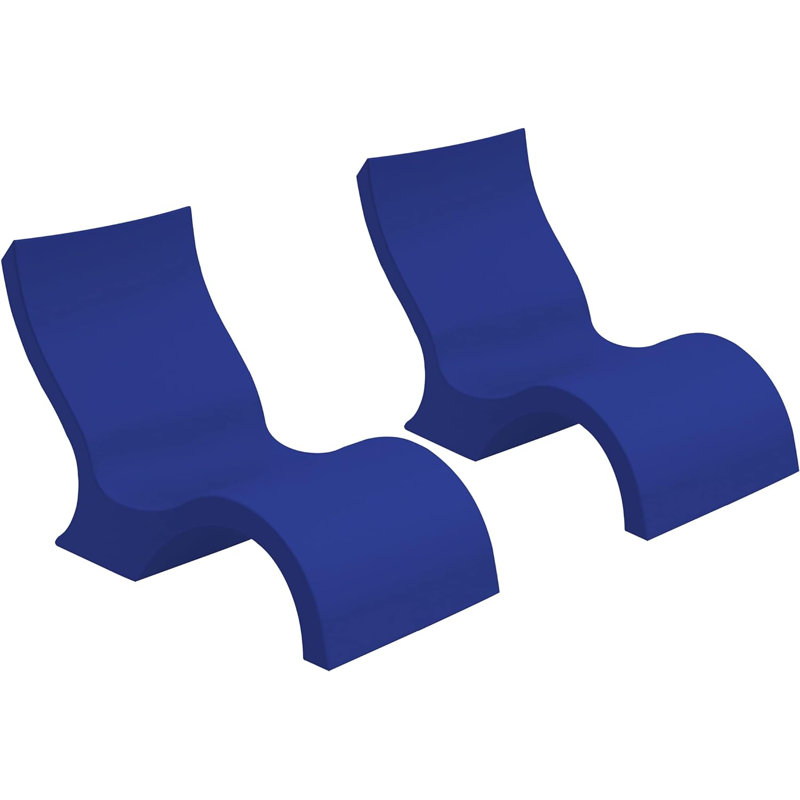 Fauteuil à dossier bas Ledge, Bleu marine