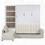 Lit escamotable avec canapé et tablettes Murphy, solution peu encombrante pour une vie moderne et un confort accru.-1149359903