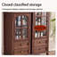Vitrines en bois de noyer massif