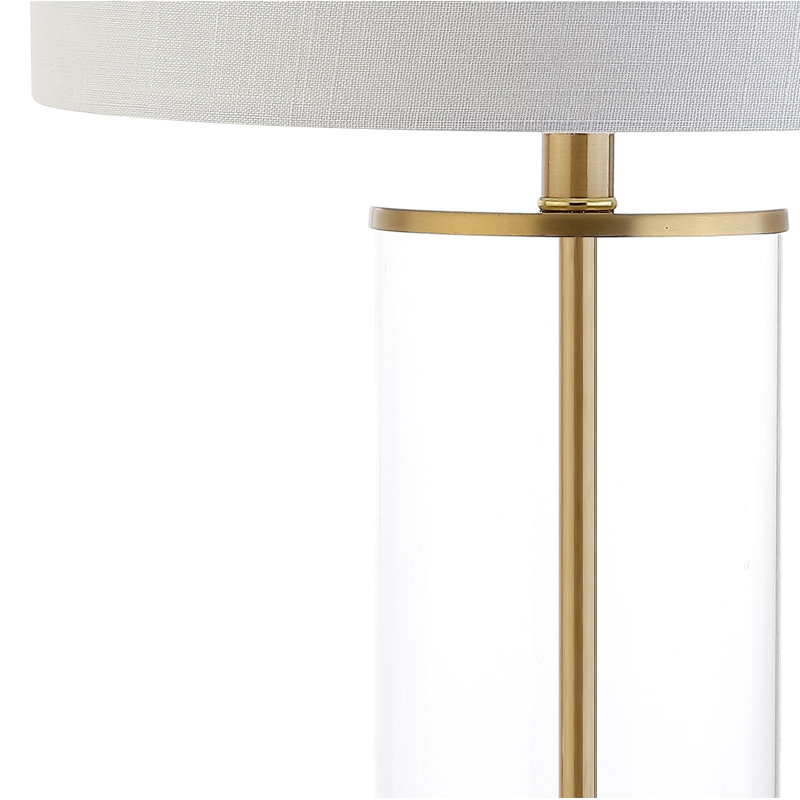Lampe de table 29,25 po Silberston, Transparent / laiton doré