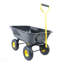 Camion à benne basculante pliable en poly avec cadre en acier, 10 pouces. Pneumatique, noir
