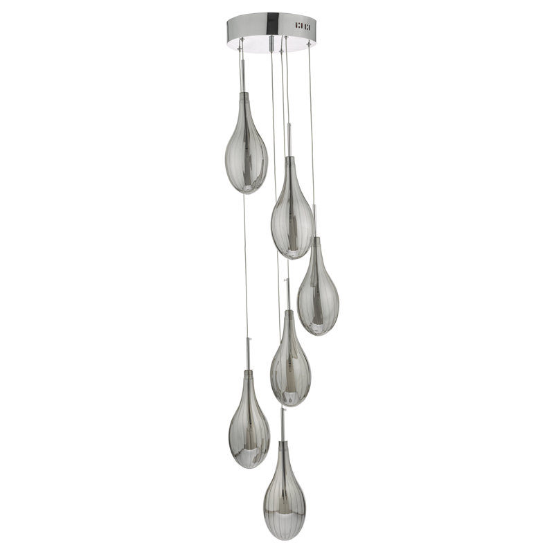 Corrales 6 - Light Polished Chrome Cluster Pendant