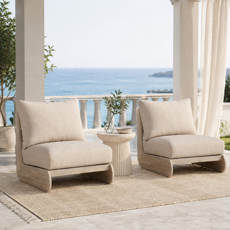 Ensemble de 2 fauteuils club Lazy, Sable-sable-2