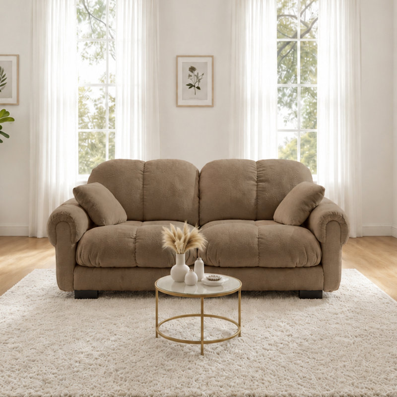  Canapé en chenille Cloud, Brown Chenille