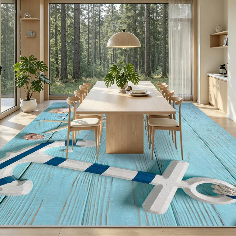 Tapis d'intérieur transparent Clear Summer, Rectangle 79 po x 118 po