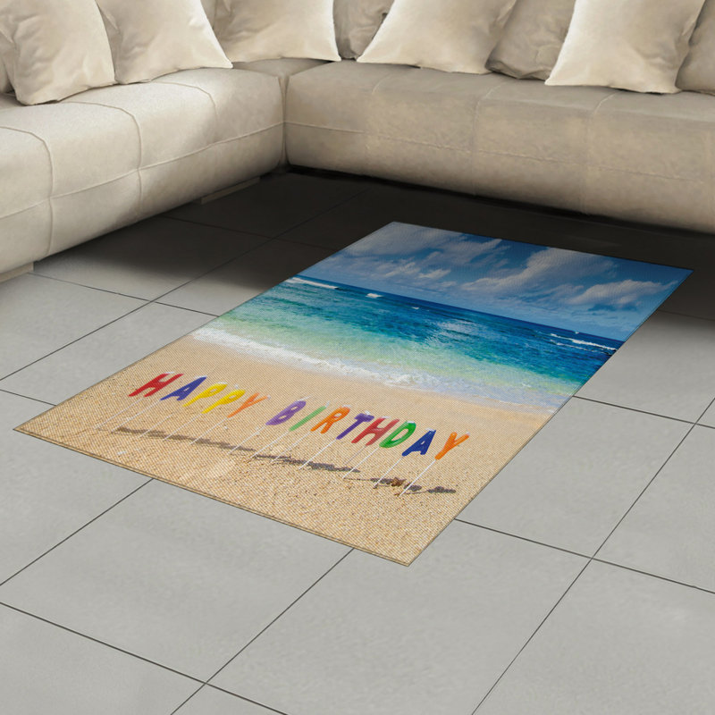 Hawaiian High Density Long Fiber Poly Threads Decorative Area Rug Carpet, Rectangle 4' x 5'8"