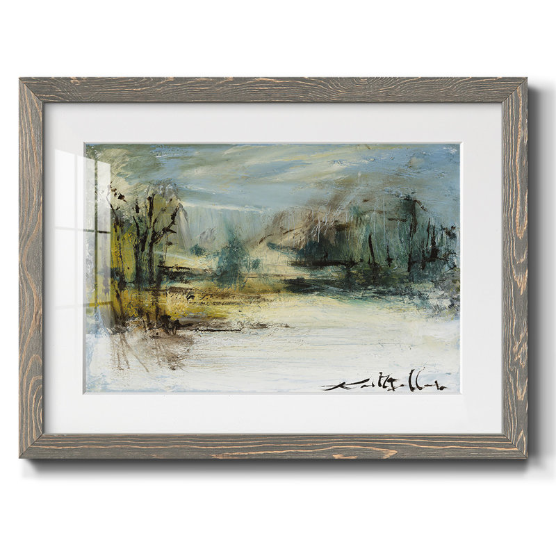 Wintery Horizon II - reproduction de cadre photo unique, Gris, H 14 po x l 20 po x P 1,5 po