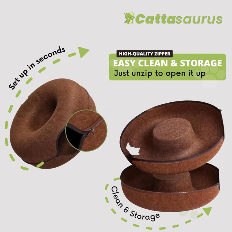 Lit pour chat Peekaboo, Grande taille: L 24 po x l 24 po, Brun