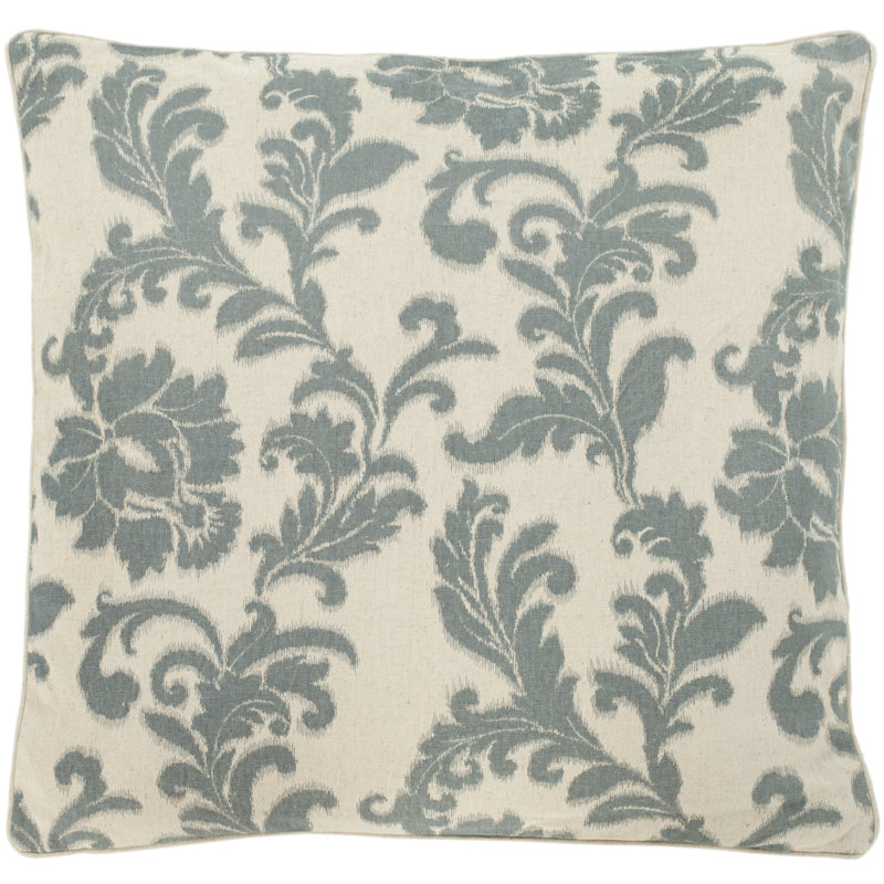 Apricot and Cream Ikat Linen Feather Throw Pillow Set