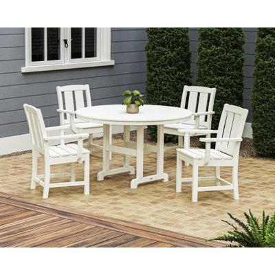 Mission 5-Piece Round Farmhouse Dining Set