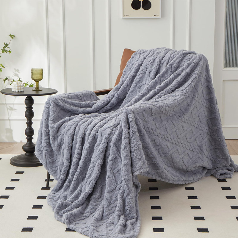 Downey Throw Blanket, Blue