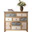 Commode rustique rétro avec 7 tiroirs et 2 armoires, idéale pour la chambre à coucher, le vestibule, le salon, la décoration, L 38,67 po x l 13,64 po, H 36,22 po