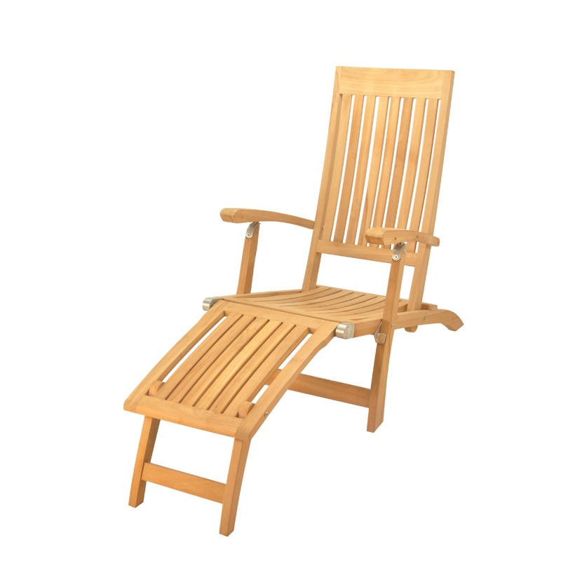 Grade A Teak Wood Multi-Position Chaise Lounger
