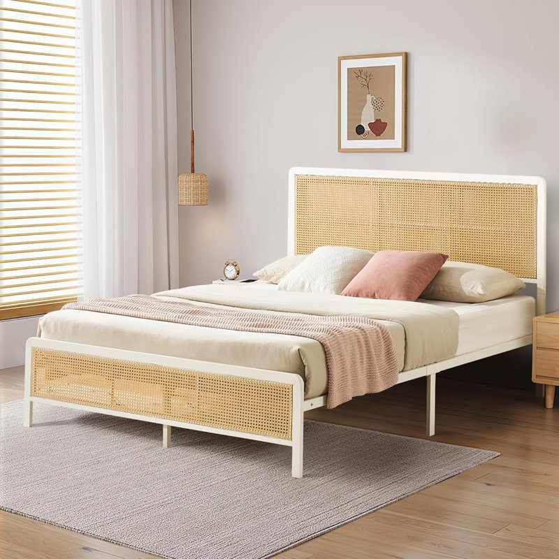 Full Size Bed Frame, Easy Assembly Space Saving