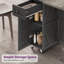 Folding Dining Table, Mobile Drop Leaf Table With 6 Wheels & Spacious Storage Drawers For Small Spaces, Kitchen & Dining Room-1517814577