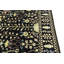 Tapis noir traditionnel Oushak Chobi
