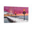 Décoration de Noël, hiver, grande roue, coucher de soleil, lumières de neige