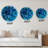 Blue Luxury Abstract Fluid Art VIII - Modern Wall Clock-1080340326