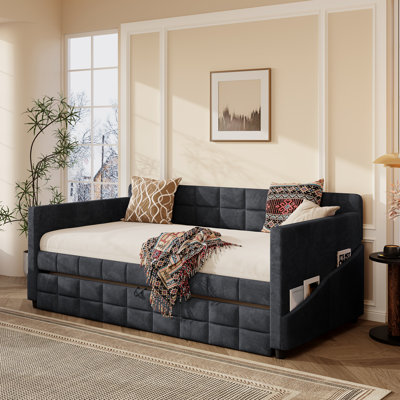 Modern Twin Size Daybed with Pull-Out Trundle
