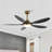 Zerik 52'' Smart Ceiling Fan With 3CCT Dimmable LED Lights And Remote Control, Compatible with Alexa/Google