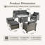 Ensemble de conversation avec canapé en rotin 5 pièces Harbin-1951628803-2007724520