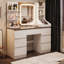 Rosse Dressing Table With 3 Colorful Light Mirror 7 Drawers and 7 Storage Shelves Makeup Desk 110cm Desktop Vanity Table-1878858161