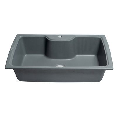 34.63'' L Single Bowl Granite Kitchen Sink