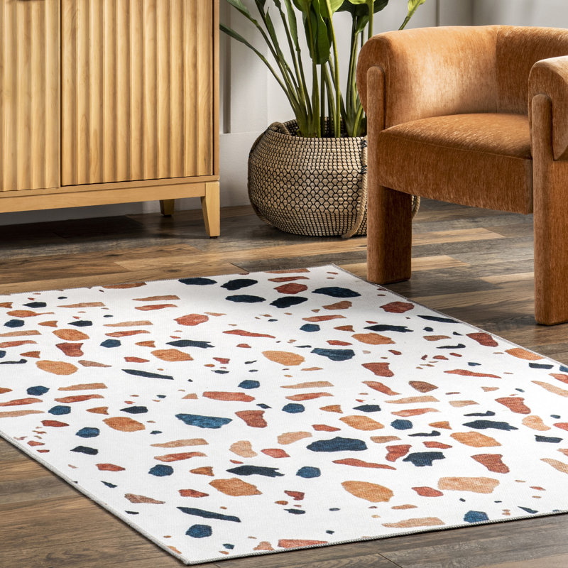 Tapis lavable à la machine Jojo SpinClean Kids Pebbles, Rectangle 3 pi x 5 pi