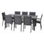 Kalem Rectangular Wood Metal Extendable Outdoor Dining Table , 216cm cm W 115cm cm D