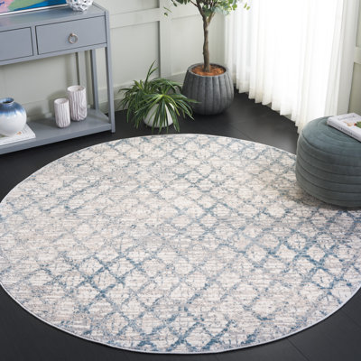 Peabody Geometric Blue/Ivory Area Rug