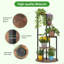 Support pour plante de coin à 4 niveaux de 40,94 po de hauteur pour balcon, jardin et patio
