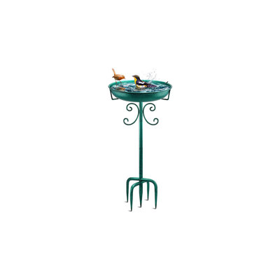 35In Metal Bird Bath for Outside Vintage Freestanding Birdbaths Bird Baths Feeder Bowl