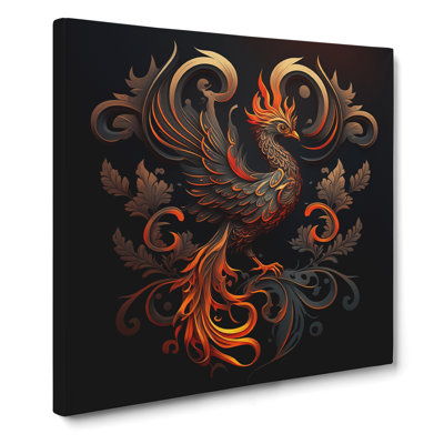 Phoenix Ornamental - Wrapped Canvas