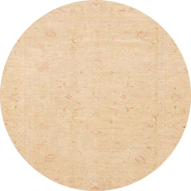 Tapis décoratif multicolore à motif abstrait, Rond 7 pi