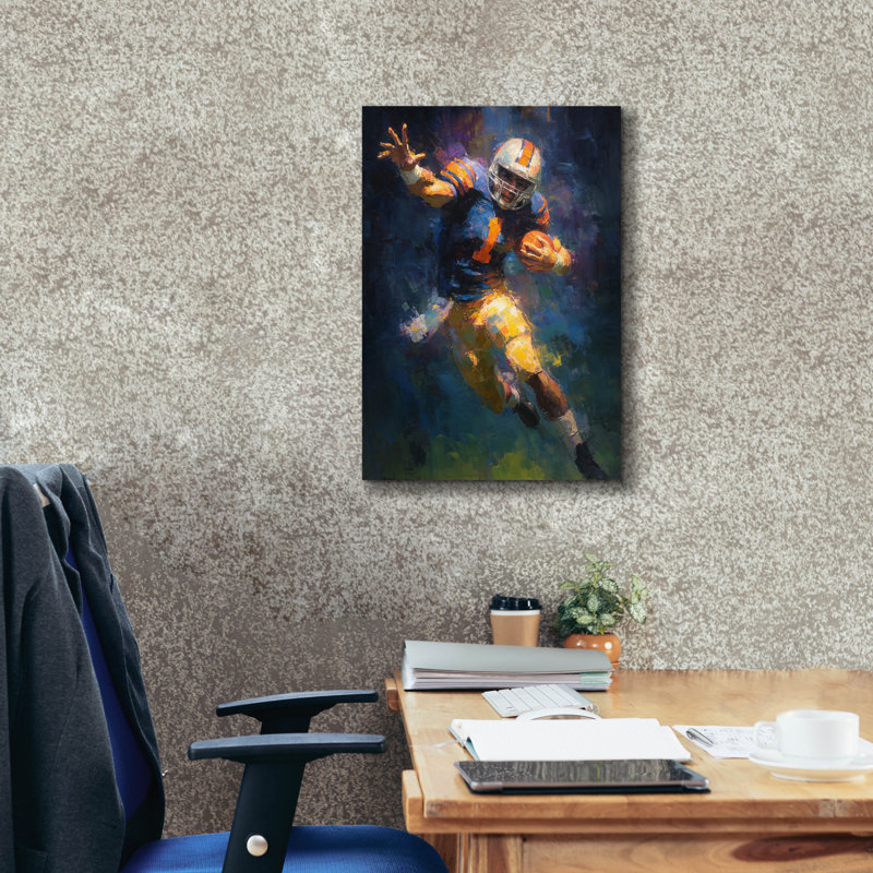 Toile épique Graffiti «American Football Legend 1» par Ann Klee, 18 po x 26 po, H 26 po x l 18 po