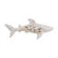 Coral Look Shark  19.5" x 7.5" x 7.5"  White