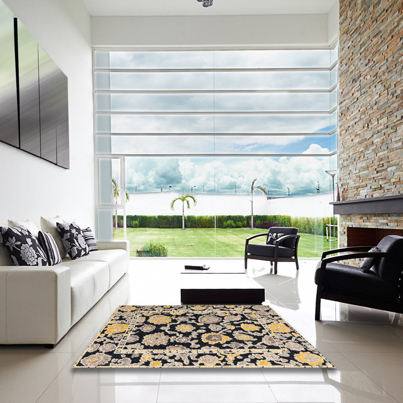 Dailee Floral Indoor Rug, Square 3'