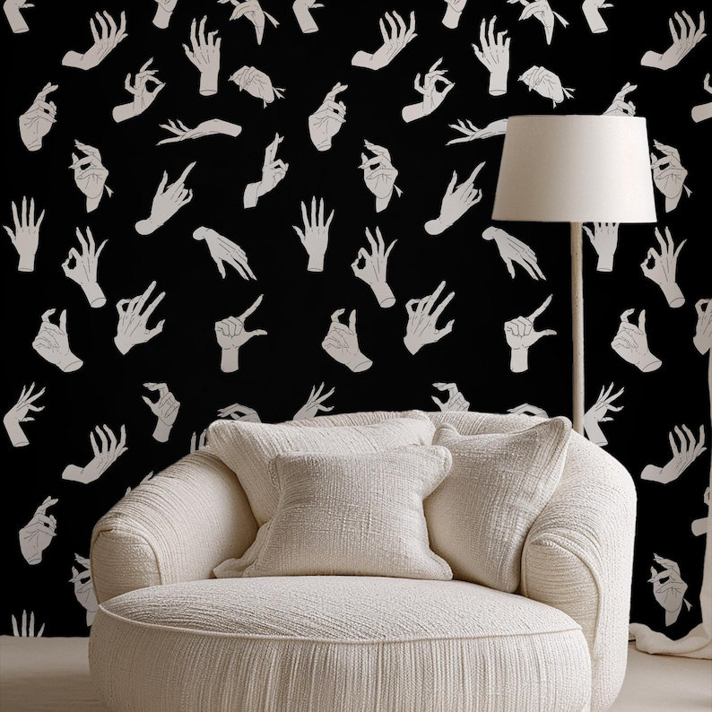 Black Gothic Hands Wallpaper
