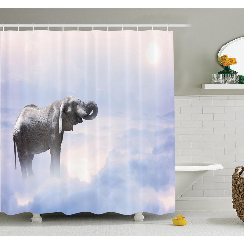 Ensemble de rideau de douche céleste animal freedom, H 84 po x l 69 po