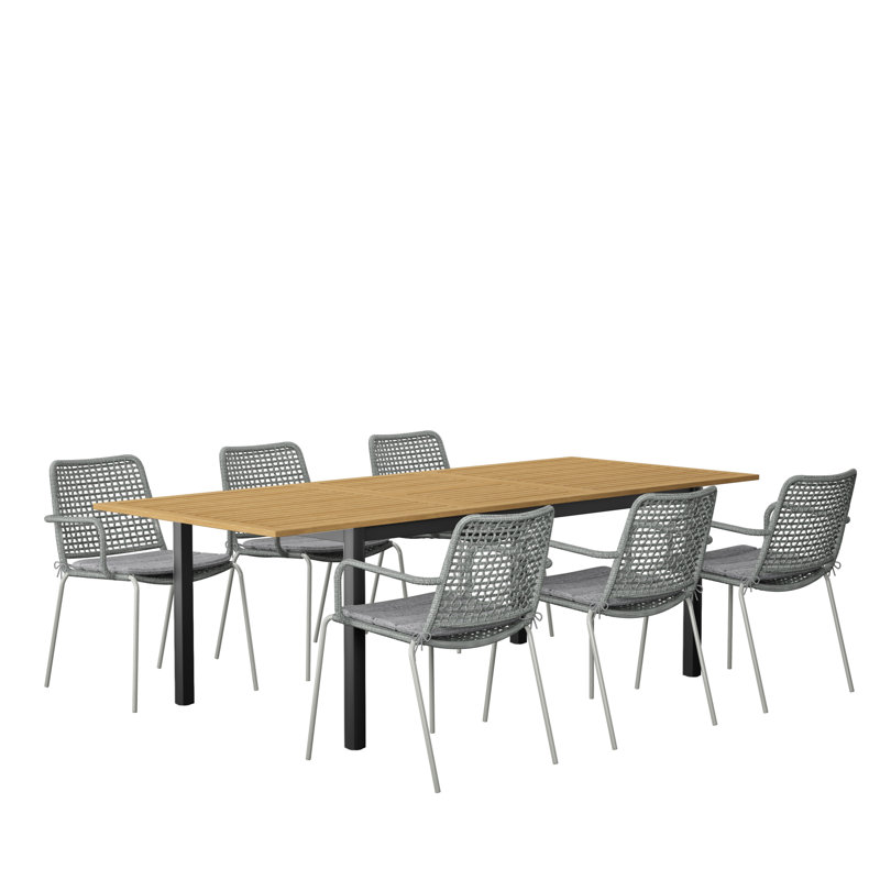 Ensemble repas 7 pièces avec coussins Anautica