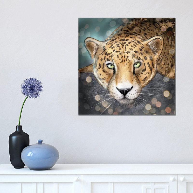 Snow Leopard by Vin Zzep - Wrapped Canvas Print, 45.72 cm H x 45.72 cm W x 3.175 cm D