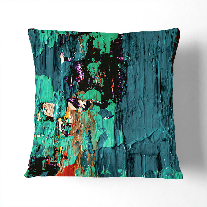 Abstract Square Throw Cushion, 40 x 40 cm, Stone