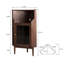 Armoire de coin en bois de noyer massif 47,24 po H