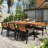 Wood 6 - Person Dining Set With Removable Cushions-713906922