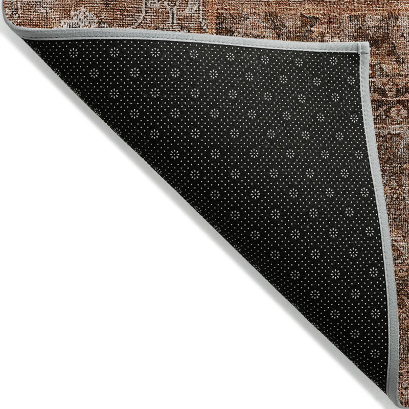 Tapis d'extérieur lavable 3 pi x 5 pi en terre cuite et cuivré patchwork