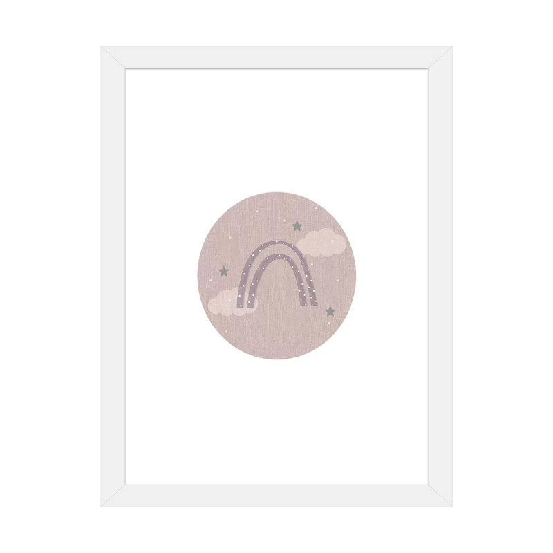 Décoration murale pour enfants, H 24 po x l 16 po x P 1 po, Papier encadré blanc