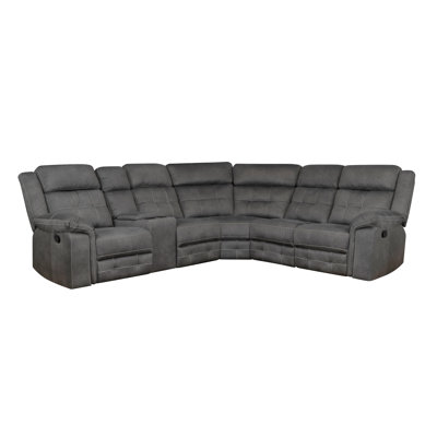 Omie Manual Reclining Grey Sectional